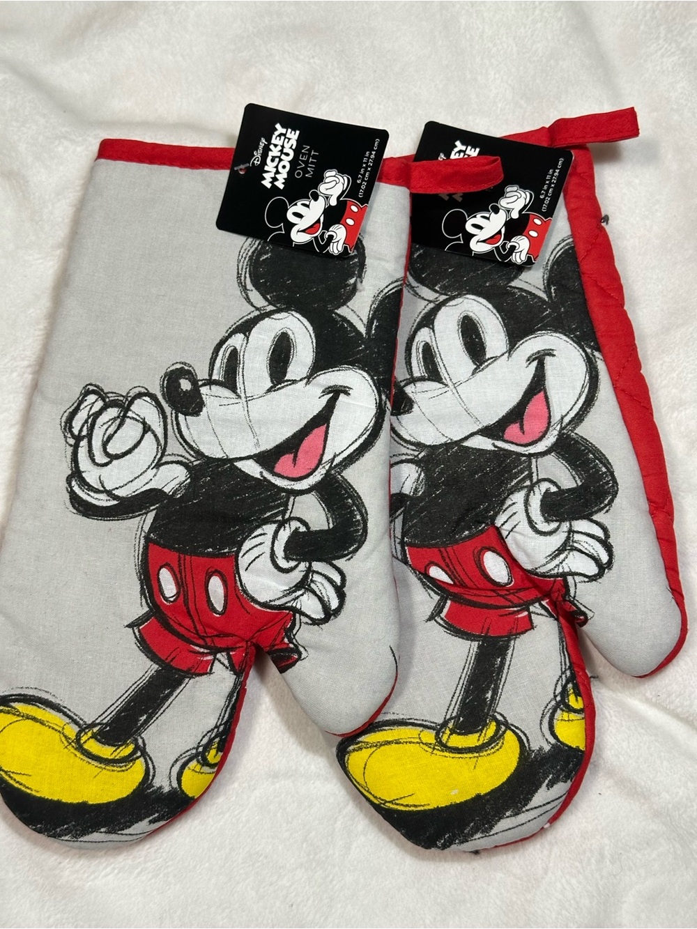 Disney Mickey Mouse Red, Black & Yellow Oven Mitts